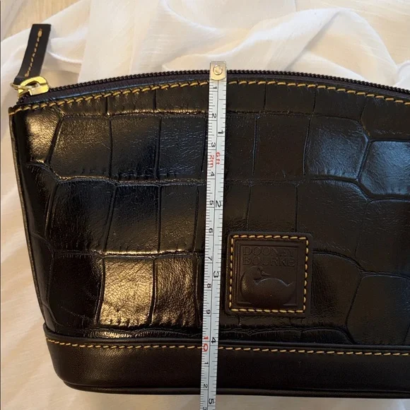 Dooney & Bourke Black Croc-Embossed Leather Pouch - Picture 5 of 17